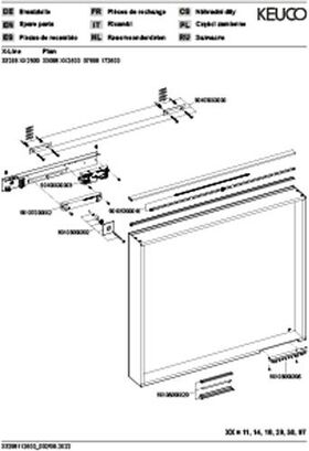 Keuco Lichtspiegel X-LINE Spiegelheizung 800x700x105mm vulkanit