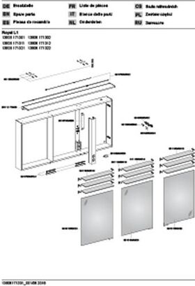 Keuco Spiegelschrank ROYAL L1 Vorb 1300x742x150mm 2 Schubk si-gb-. A++