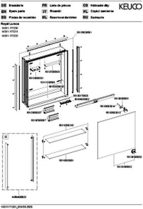 Keuco Spiegelschrank ROYAL LUMOS 650x735x165mm Ans li si-gb-elo A++