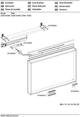 Keuco Lichtspiegel X-LINE 1000x700x105mm trüffel A++