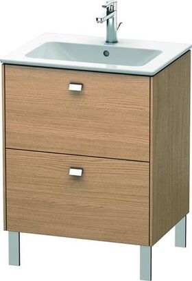 Duravit Waschtischunterbau BRIOSO Griffe chr 683x620x479mm europ. eiche