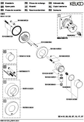 Keuco Absperrventil IXMO UP f 1 Verbr Rosette rund sw ma