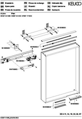 Keuco Lichtspiegel X-LINE 500x700x105mm vulkanit