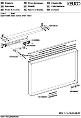 Keuco Lichtspiegel X-LINE 1000x700x105mm vulkanit