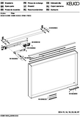 Keuco Lichtspiegel X-LINE Spiegelheizung 1000x700x105mm vulkanit