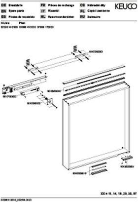 Keuco Lichtspiegel X-LINE 650x700x105mm vulkanit