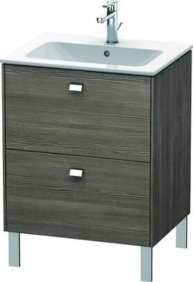 Duravit Waschtischunterbau BRIOSO Griffe chrom 683x620x479mm pine terra