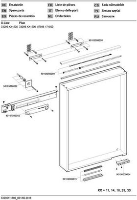 Keuco Lichtspiegel X-LINE 500x700x105mm Inox A++