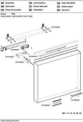 Keuco Lichtspiegel X-LINE Spiegelheizung 800x700x105mm weiß A++