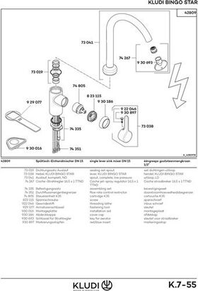 Kludi SPT-Einhandmischer BINGO STAR DN 15 f druckl Speicher ES-finish