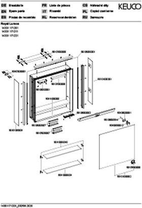 Keuco Spiegelschrank ROYAL LUMOS 650x735x165mm Ans li si-gb-elo A++