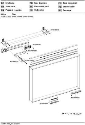 Keuco Lichtspiegel X-LINE Spiegelheizung 1000x700x105mm anthr. A++