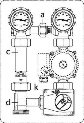 OV Kessel-Anbindesystem Regumat M3-130 DN 25 ohne Pumpe