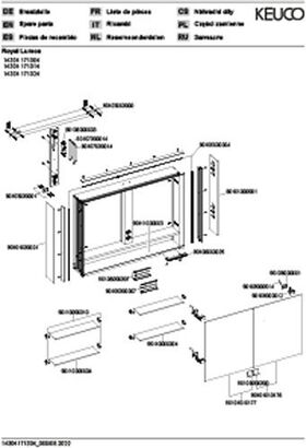 Keuco Spiegelschrank ROYAL LUMOS 1000x735x165mm