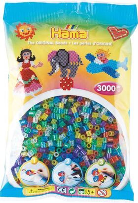 HAMA Perlen Transparent Glitter 3.000St