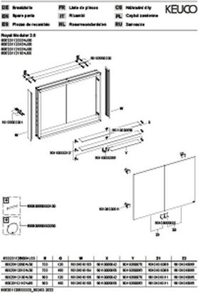 Keuco Spiegelschrank ROYAL MODULAR 2.0 Breite 1200mm Höhe 900mm Tiefe 160mm