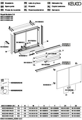 Keuco Spiegelschrank ROYAL MODULAR 2.0 Breite 800mm Höhe 900mm Tiefe 160mm