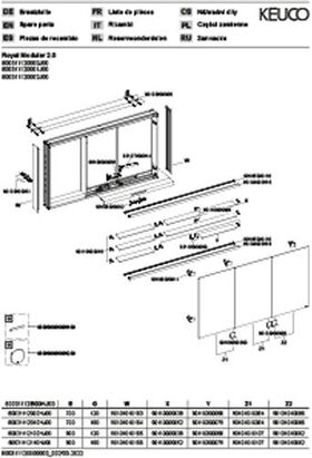 Keuco Spiegelschrank ROYAL MODULAR 2.0 Breite 1200mm Höhe 700mm Tiefe 120mm