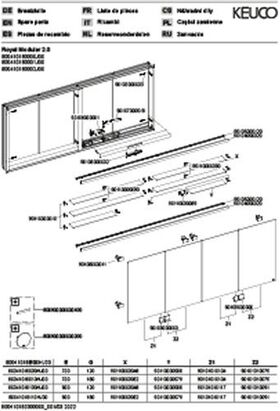 Keuco Spiegelschrank ROYAL MODULAR 2.0 Breite 1600mm Höhe 900mm Tiefe 120mm