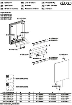 Keuco Spiegelschrank ROYAL MODULAR 2.0 Breite 500mm Höhe 700mm Tiefe 120mm