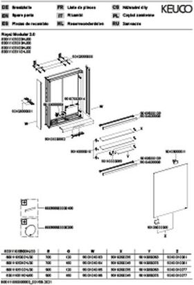 Keuco Spiegelschrank ROYAL MODULAR 2.0 Breite 500mm Höhe 900mm Tiefe 160mm