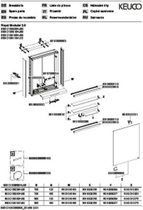 Keuco Spiegelschrank ROYAL MODULAR 2.0 Breite 600mm Höhe 900mm Tiefe 120mm