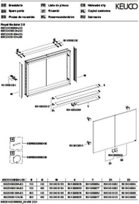 Keuco Spiegelschrank ROYAL MODULAR 2.0 Breite 600mm Höhe 700mm Tiefe 120mm