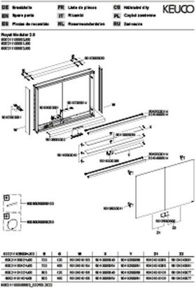 Keuco Spiegelschrank ROYAL MODULAR 2.0 Breite 1000mm Höhe 900mm Tiefe 160mm