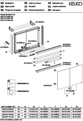 Keuco Spiegelschrank ROYAL MODULAR 2.0 Breite 700mm Höhe 700mm Tiefe 160mm