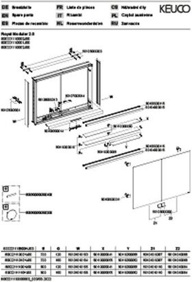 Keuco Spiegelschrank ROYAL MODULAR 2.0 Breite 1100mm Höhe 700mm Tiefe 120mm