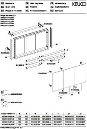 Keuco Spiegelschrank ROYAL MODULAR 2.0 Breite 1000mm Höhe 700mm Tiefe 120mm