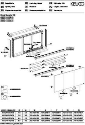 Keuco Spiegelschrank ROYAL MODULAR 2.0 Breite 1000mm Höhe 700mm Tiefe 120mm