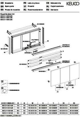 Keuco Spiegelschrank ROYAL MODULAR 2.0 Breite 1100mm Höhe 900mm Tiefe 120mm