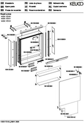 Keuco Spiegelschrank ROYAL LUMOS 650x735x165mm Ans re si-gb-elo