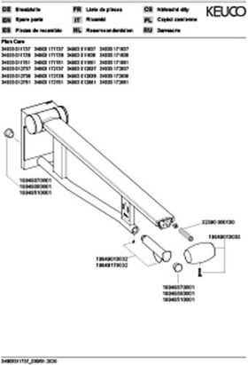 Keuco Stützklappgriff PLAN CARE WC 850mm li Ausf vc/lichtgrau