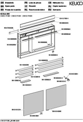 Keuco Spiegelschrank EDITION 400 1060x650x154mm Einb 4000 K A++