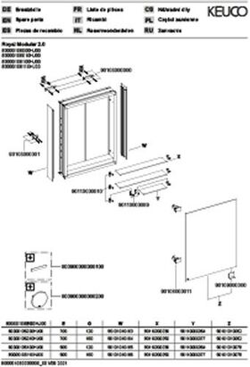 Keuco Spiegelschrank ROYAL MODULAR 2.0 Breite 600mm Höhe 700mm Tiefe 160mm