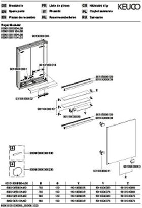 Keuco Spiegelschrank ROYAL MODULAR 2.0 Breite 500mm Höhe 700mm Tiefe 120mm