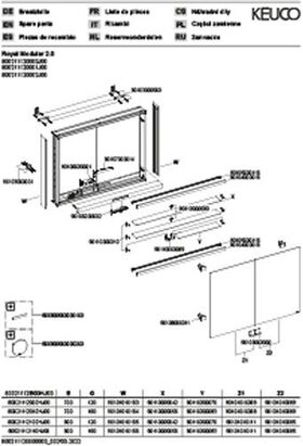 Keuco Spiegelschrank ROYAL MODULAR 2.0 Breite 1200mm Höhe 900mm Tiefe 160mm