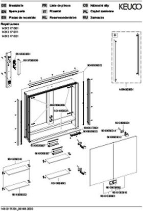 Keuco Spiegelschrank ROYAL LUMOS 800x735x165mm sil-gebz-elo A++