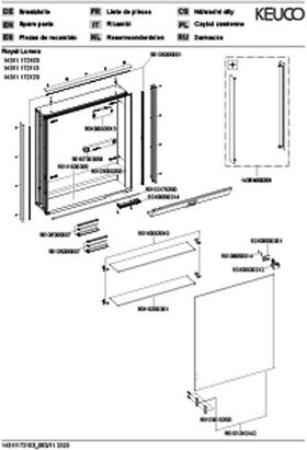 Keuco Spiegelschrank ROYAL LUMOS DALI Ans re 650x735x165mm