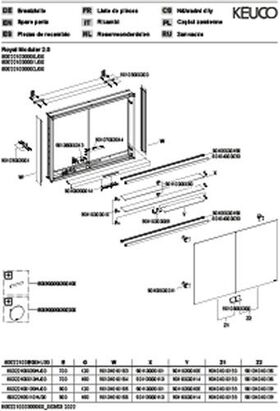 Keuco Spiegelschrank ROYAL MODULAR 2.0 Breite 1050mm Höhe 900mm Tiefe 120mm