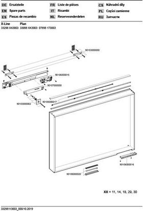 Keuco Lichtspiegel X-LINE DALI Sp-hzg 1000x700x105mm trüffel