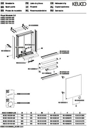 Keuco Spiegelschrank ROYAL MODULAR 2.0 Breite 500mm Höhe 900mm Tiefe 160mm