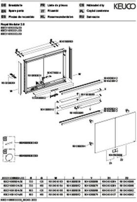 Keuco Spiegelschrank ROYAL MODULAR 2.0 Breite 800mm Höhe 900mm Tiefe 120mm