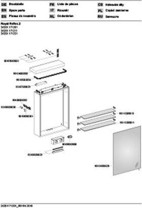 Keuco Spiegelschrank ROYAL REFLEX.2 500x700x150mm Ans li si-gb-elo A++