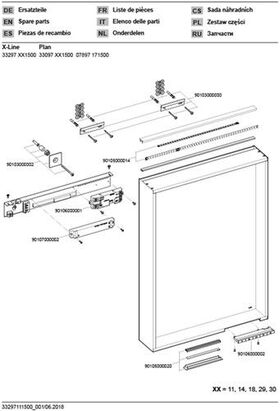 Keuco Lichtspiegel X-LINE 500x700x105mm trüffel A++