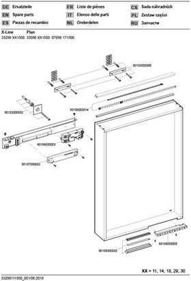 Keuco Lichtspiegel X-LINE Spiegelheizung 500x700x105mm weiß A++