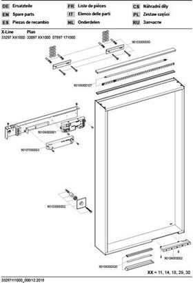 Keuco Lichtspiegel X-LINE 460x850x105mm Inox