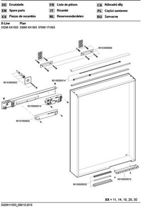 Keuco Lichtspiegel X-LINE DALI Sp-hzg 500x700x105mm trüffel